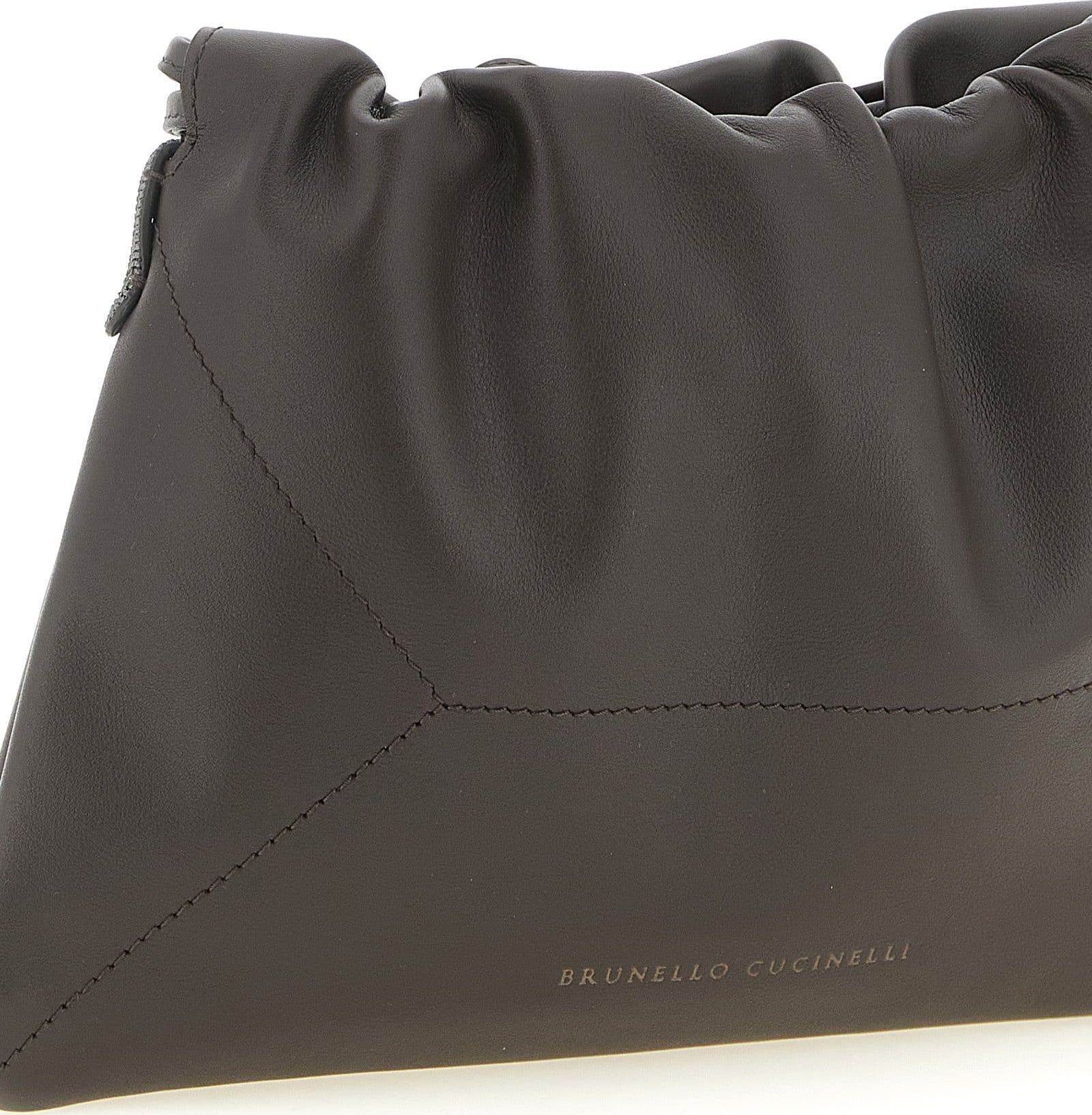 Brown Calfskin Clutch Bag - 3
