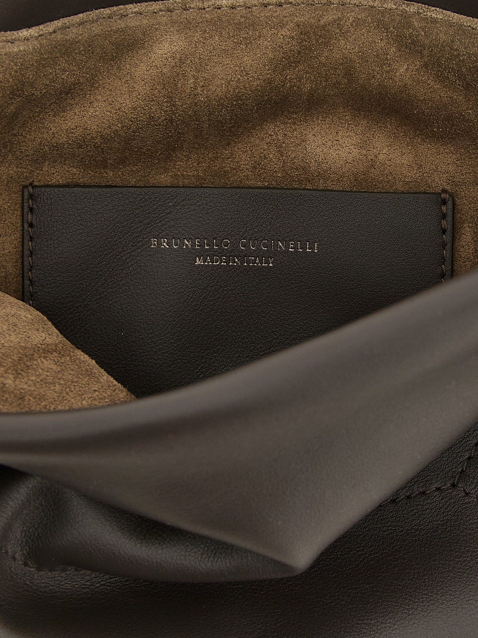 Brown Calfskin Clutch Bag - 4