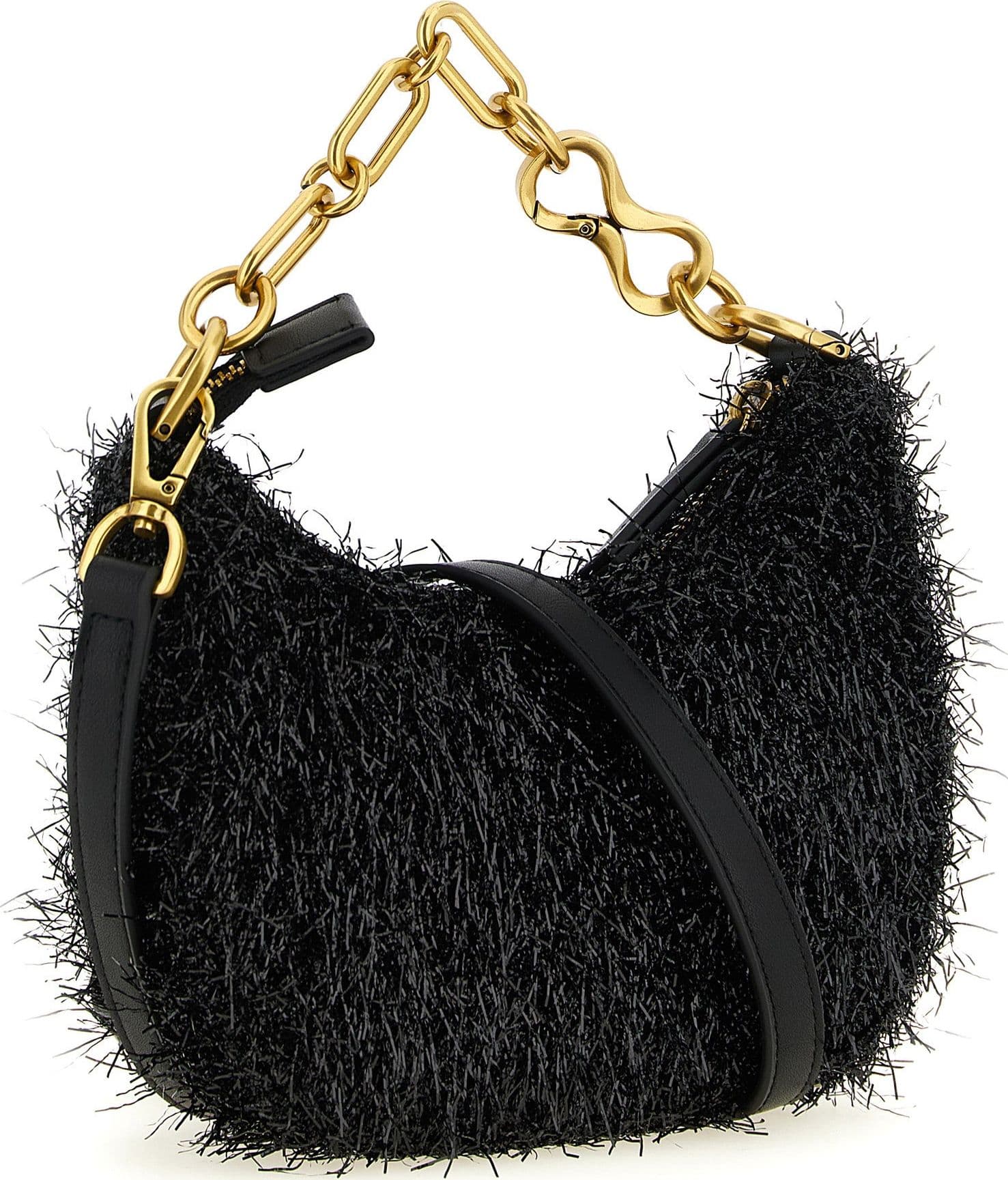Black Polyester Handbag - 2