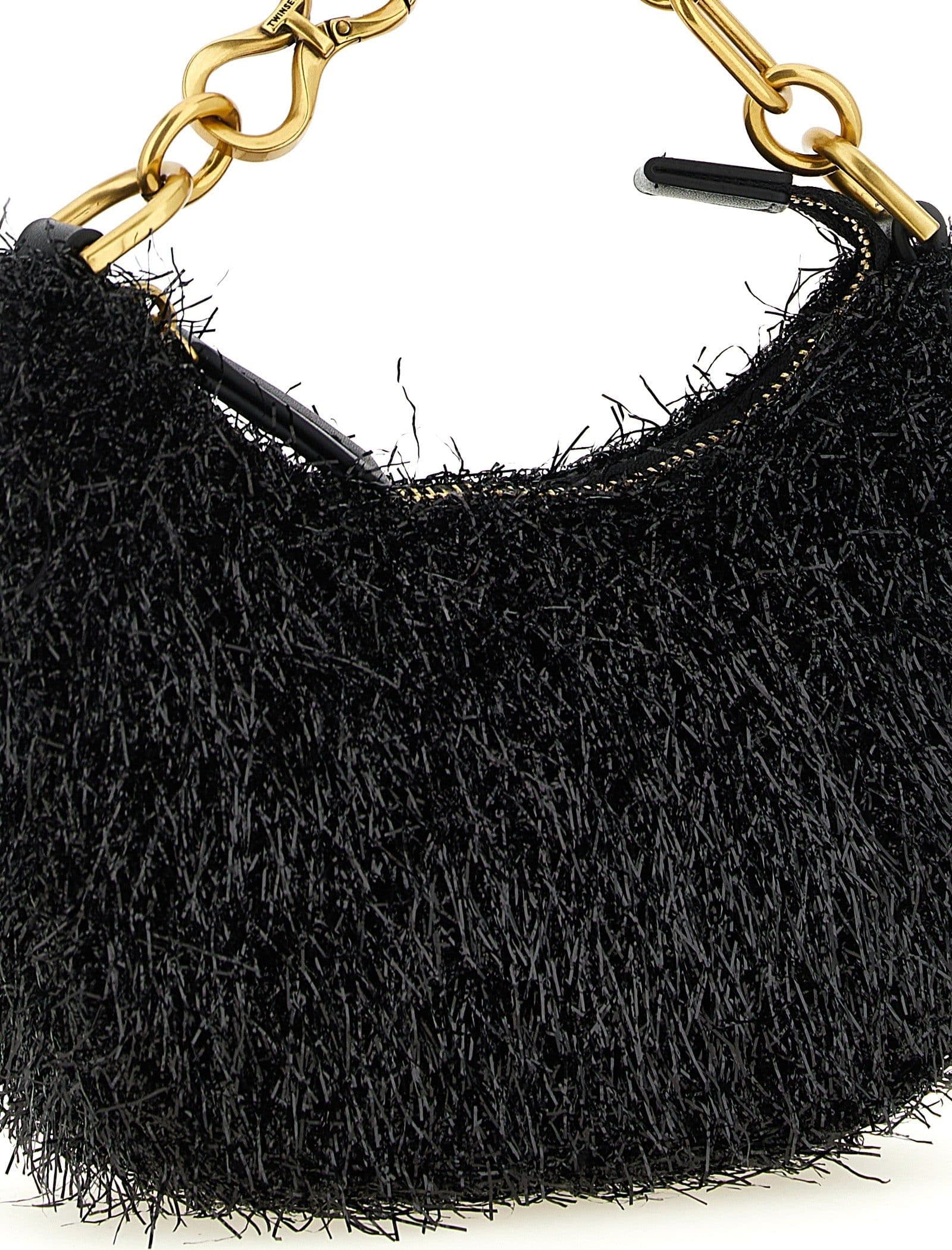 Black Polyester Handbag - 3