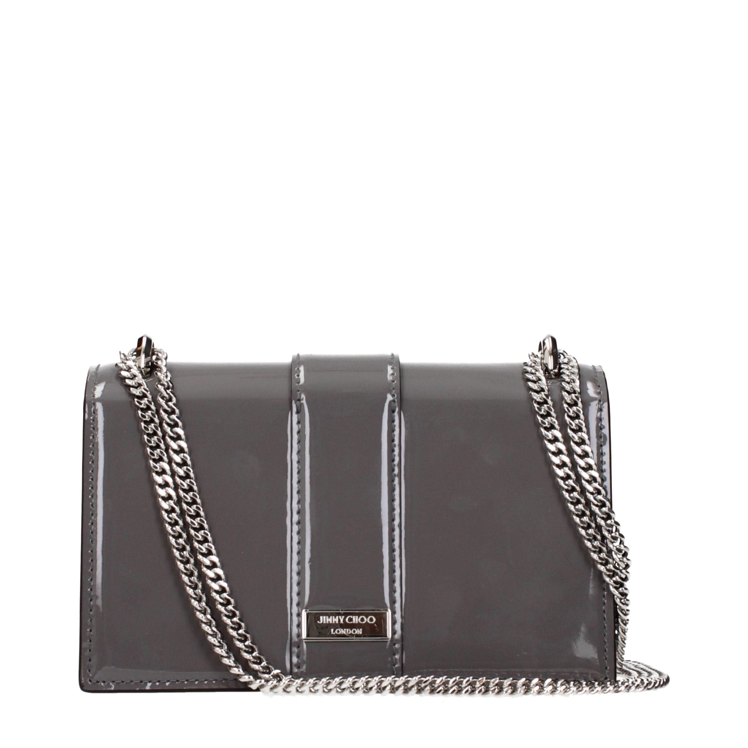 Gray Leather Shoulder Bag - 3