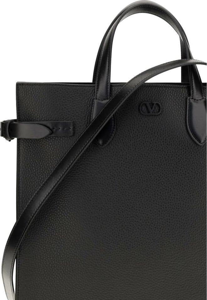 Black Calf Leather Bos Taurus Shoulder Bag - 4