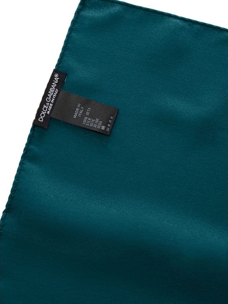 Green Silk Pocket Square - 3