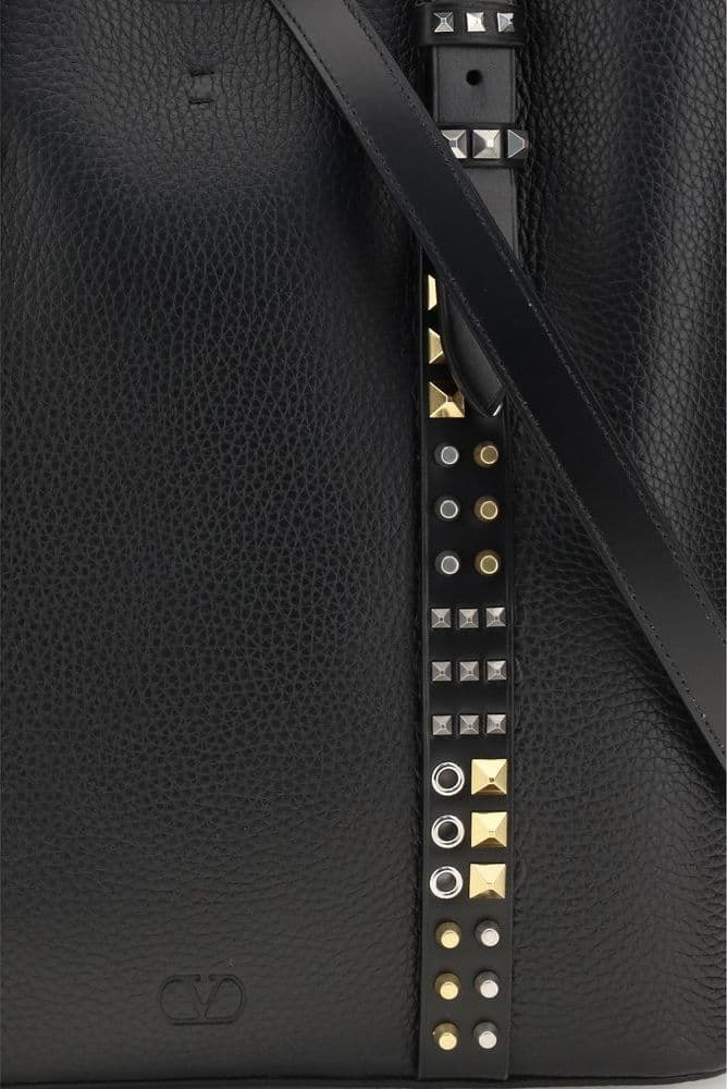 Black Calf Leather Bos Taurus Shoulder Bag - 4