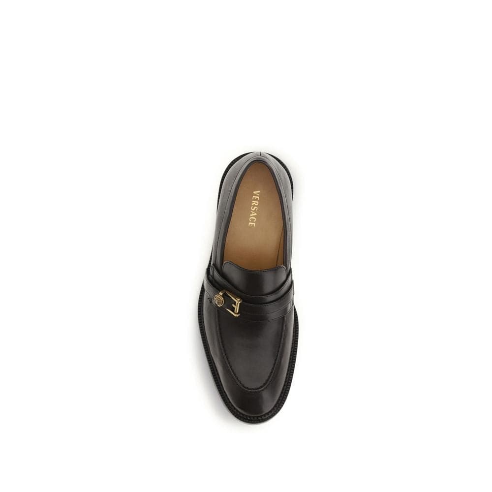 Black Calf Leather Bos Taurus Slip-On Loafers - 4