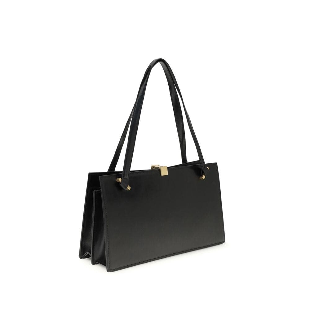Black Calf Leather Bos Taurus Shoulder Bag - 3