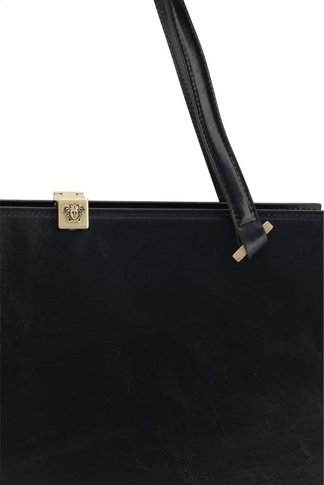 Black Calf Leather Bos Taurus Shoulder Bag - 4