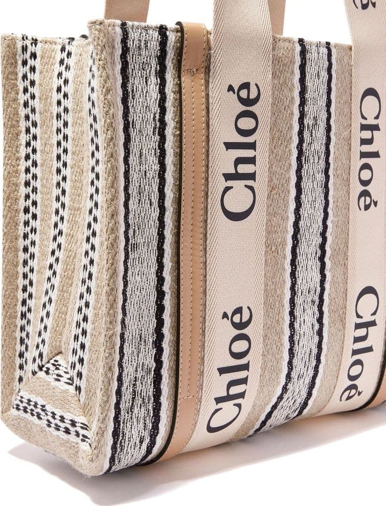 Beige Linen Tote Bag - 3