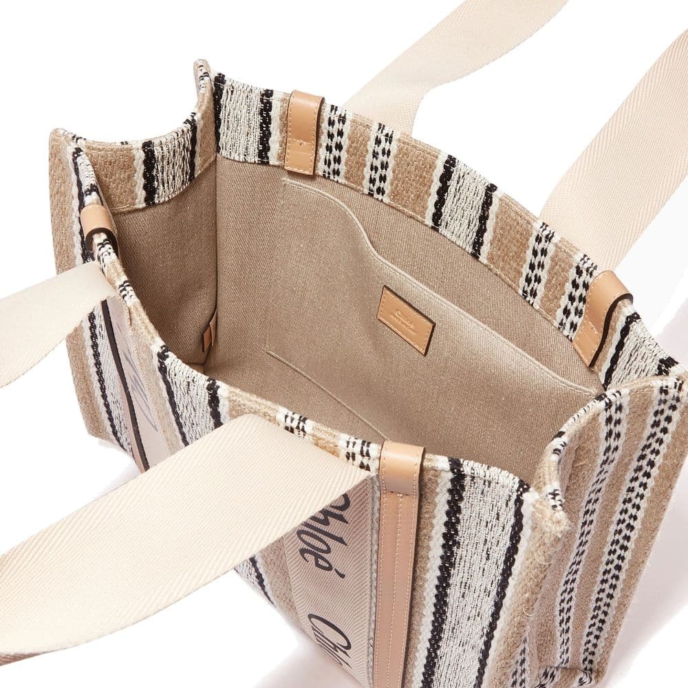 Beige Linen Tote Bag - 4