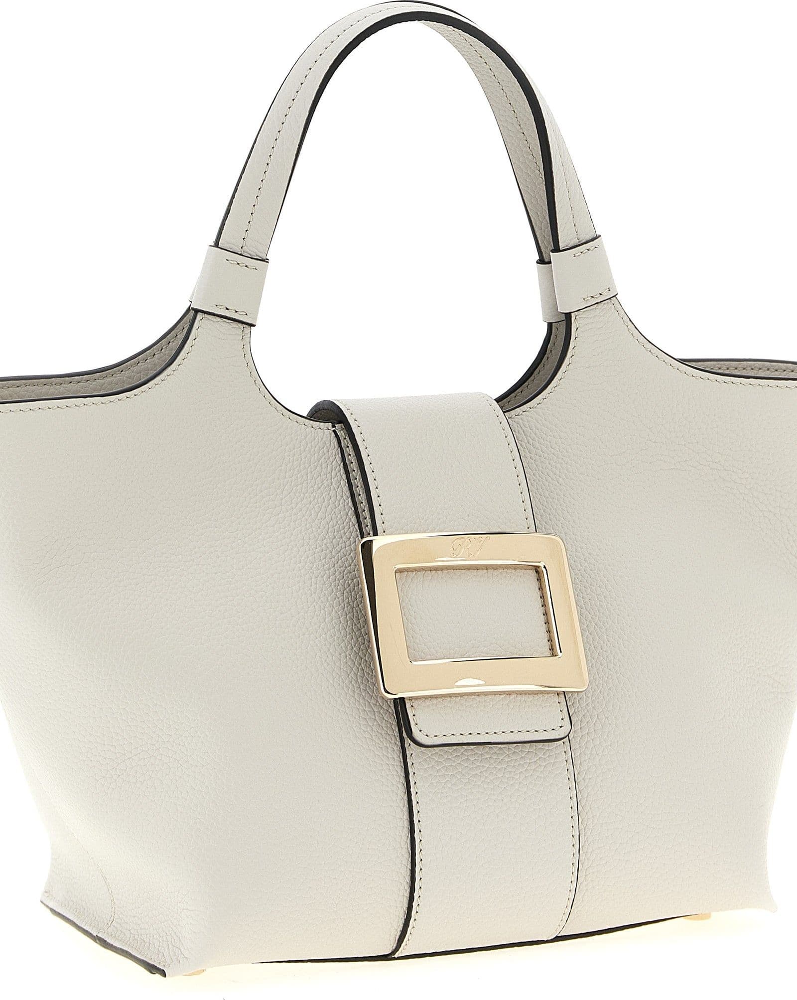 Gray Calfskin Tote Bag - 3