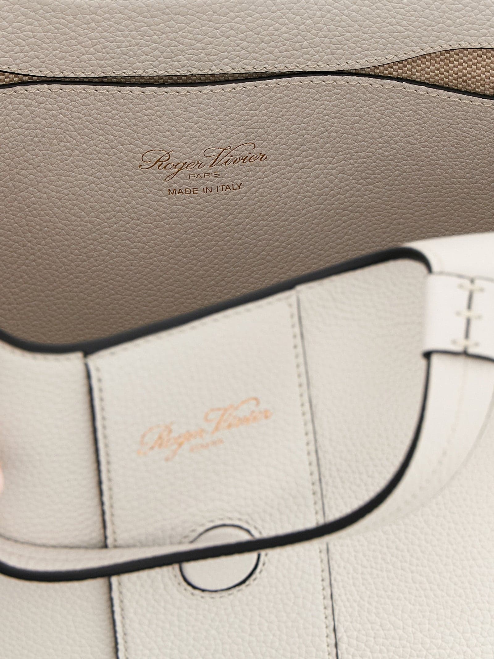 Gray Calfskin Tote Bag - 4