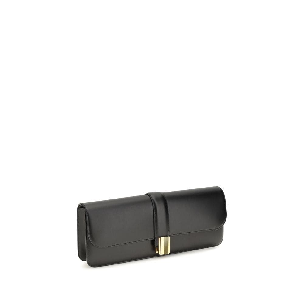 Black Calf Leather Bos Taurus Clutch Bag - 2