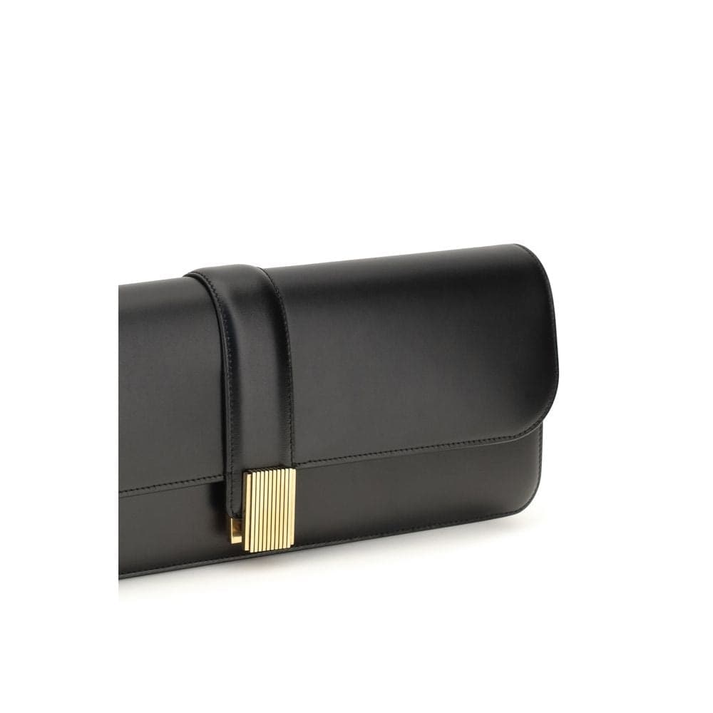 Black Calf Leather Bos Taurus Clutch Bag - 4