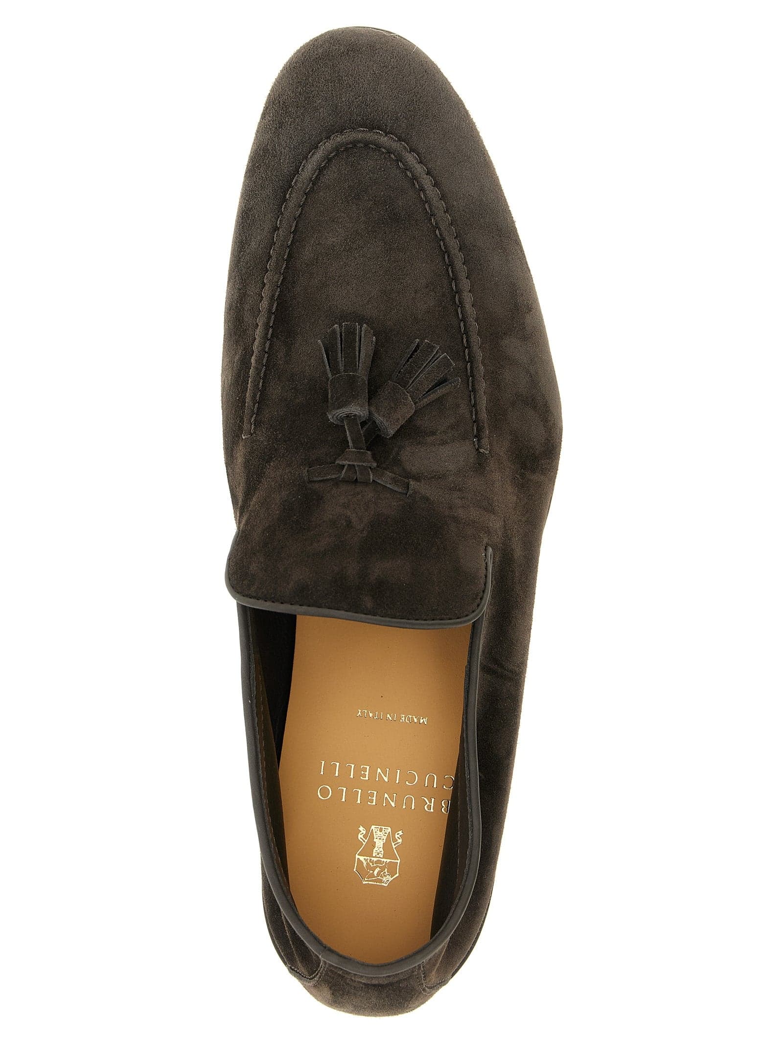 Gray Calfskin Slip-On Loafers - 4