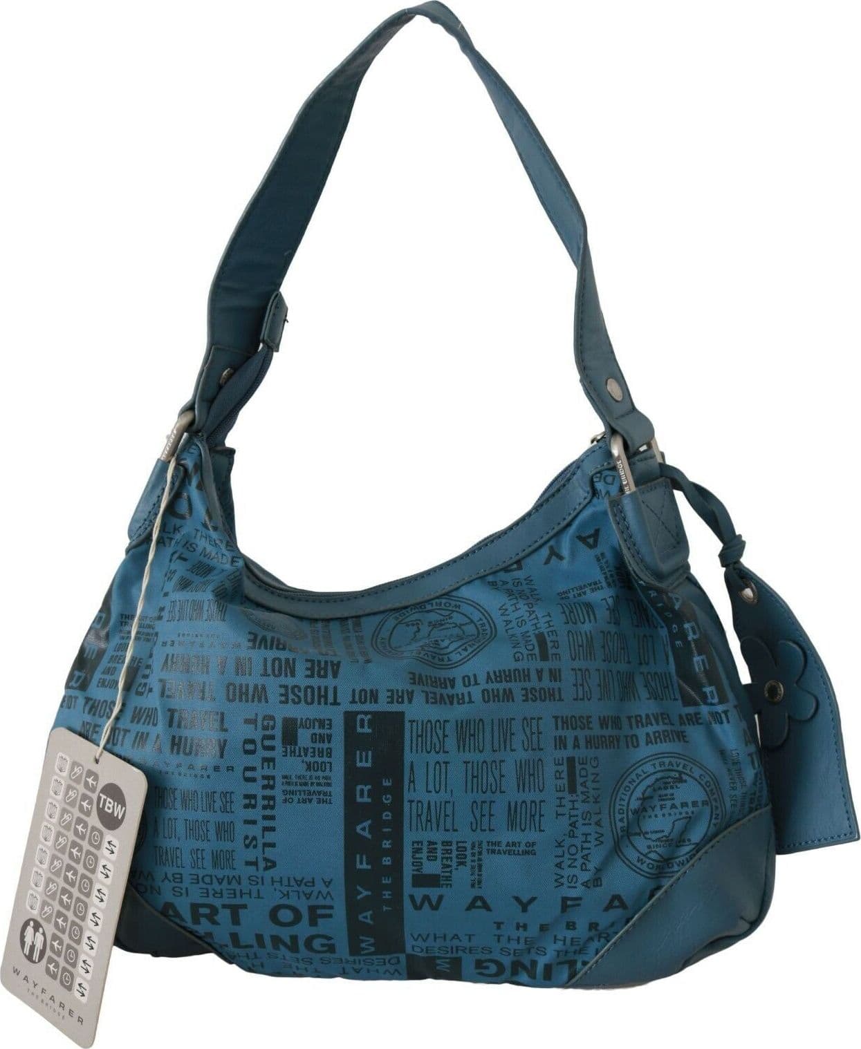 Shoulder Handbag Printed Purse Women Blue - 3
