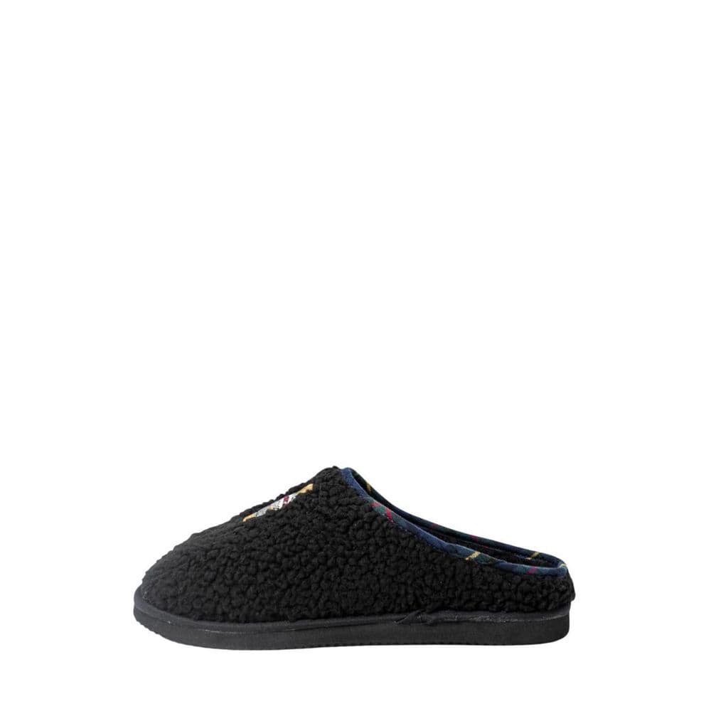 Black Cotton Slippers - 2