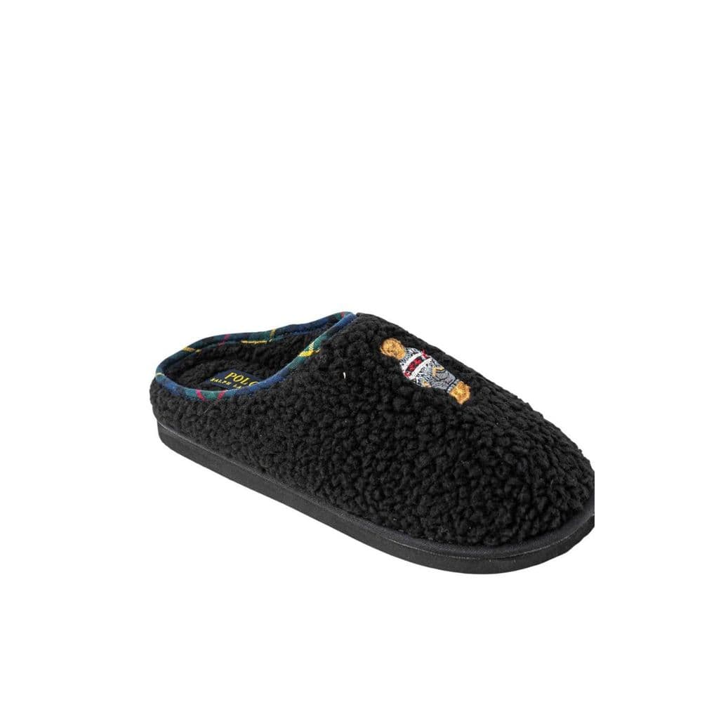 Black Cotton Slippers - 3