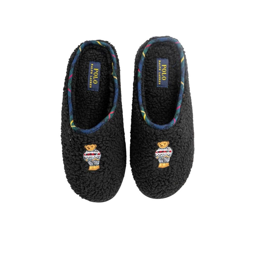 Black Cotton Slippers - 5