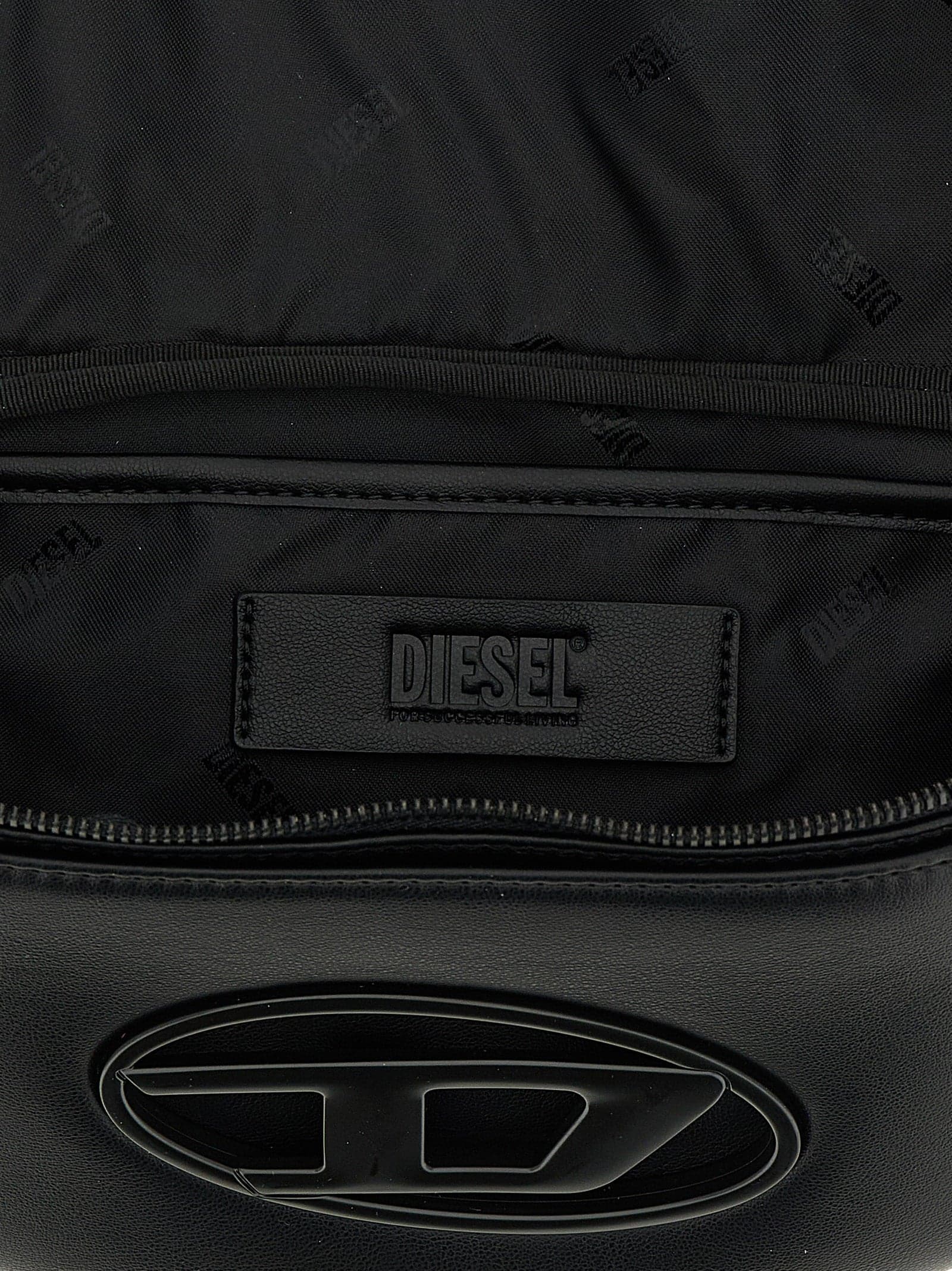 Black Polyethylene Crossbody Bag - 4