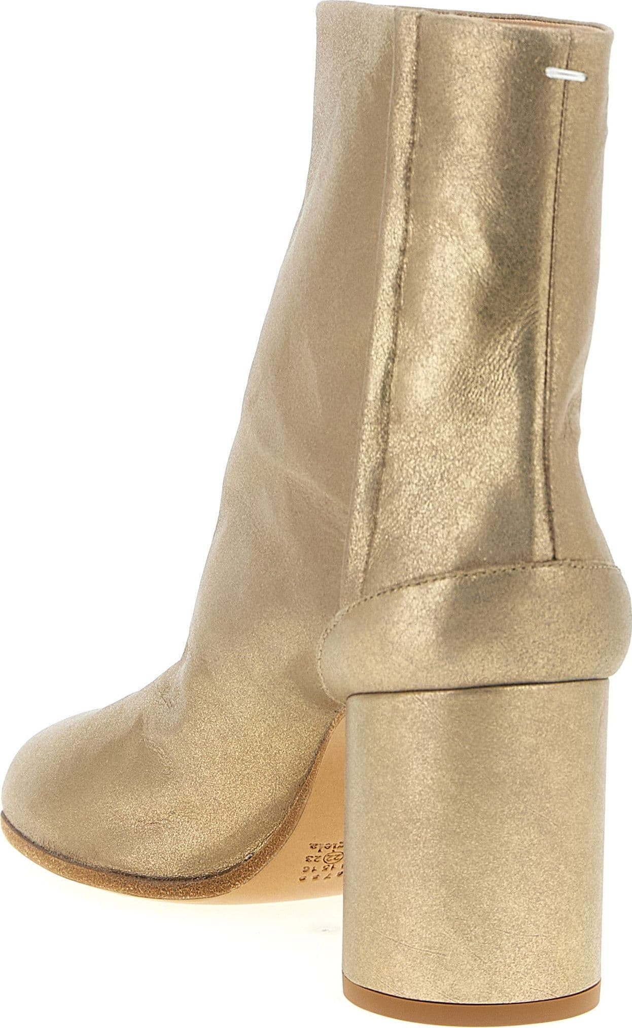 Gold Cashmere Ankle Boots - 3