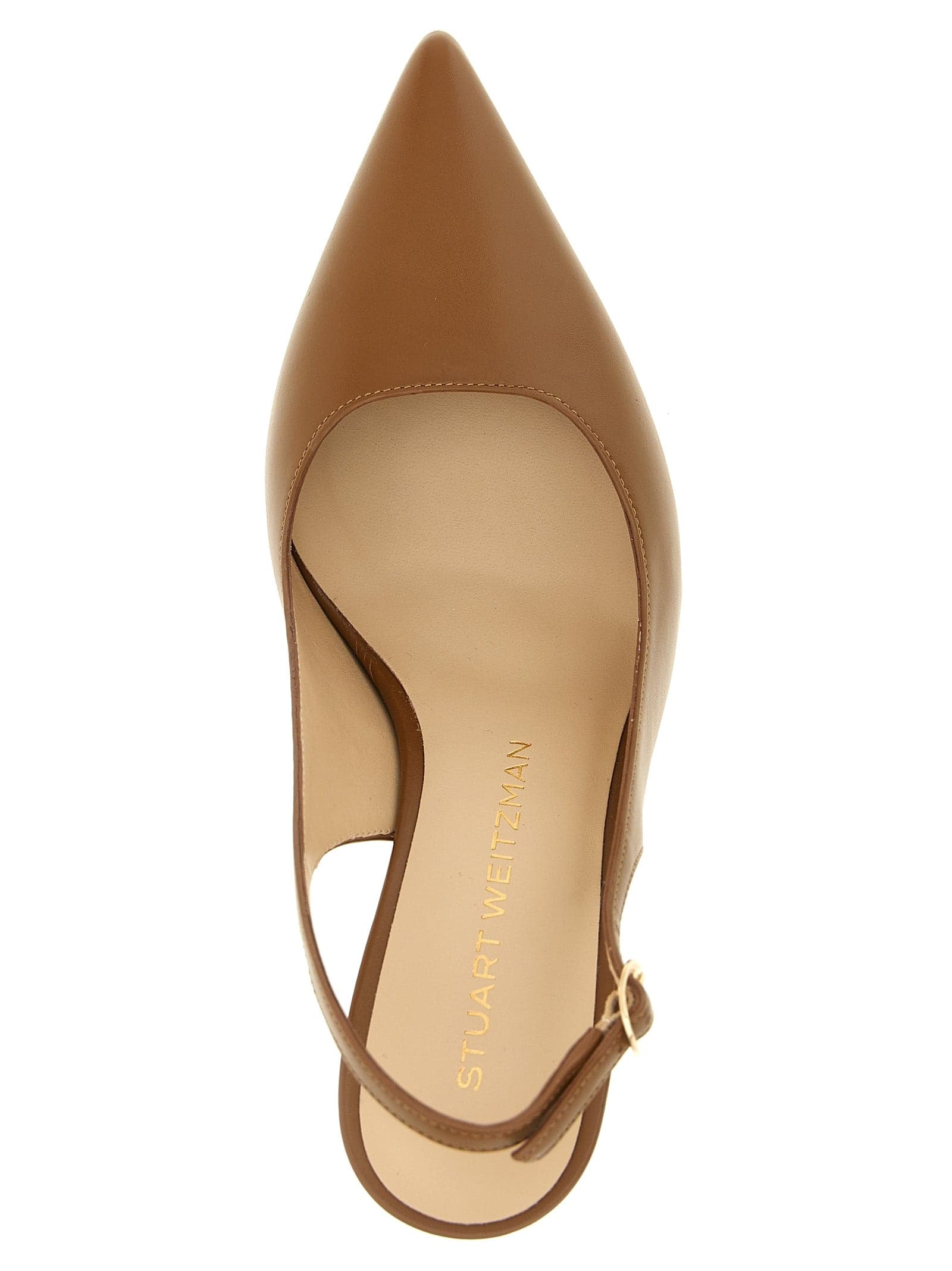 Brown Calfskin Mid Heel Pumps - 4