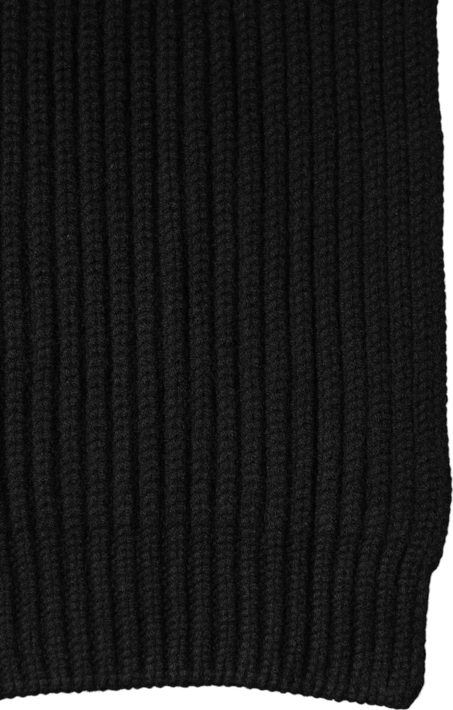 Black Cashmere Knit Neck Wrap Shawl 202cm x 26cm  Scarf - 5
