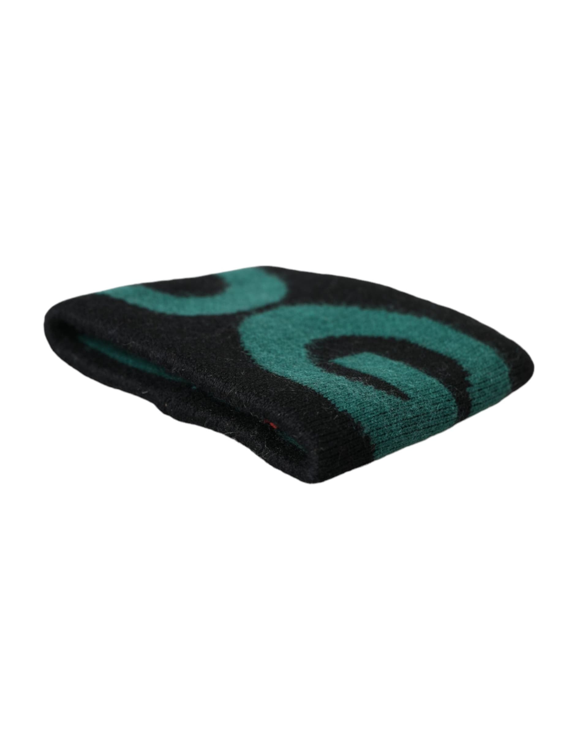 Black Green Wool Logo #DGMILLENNIALS Wristband - 5