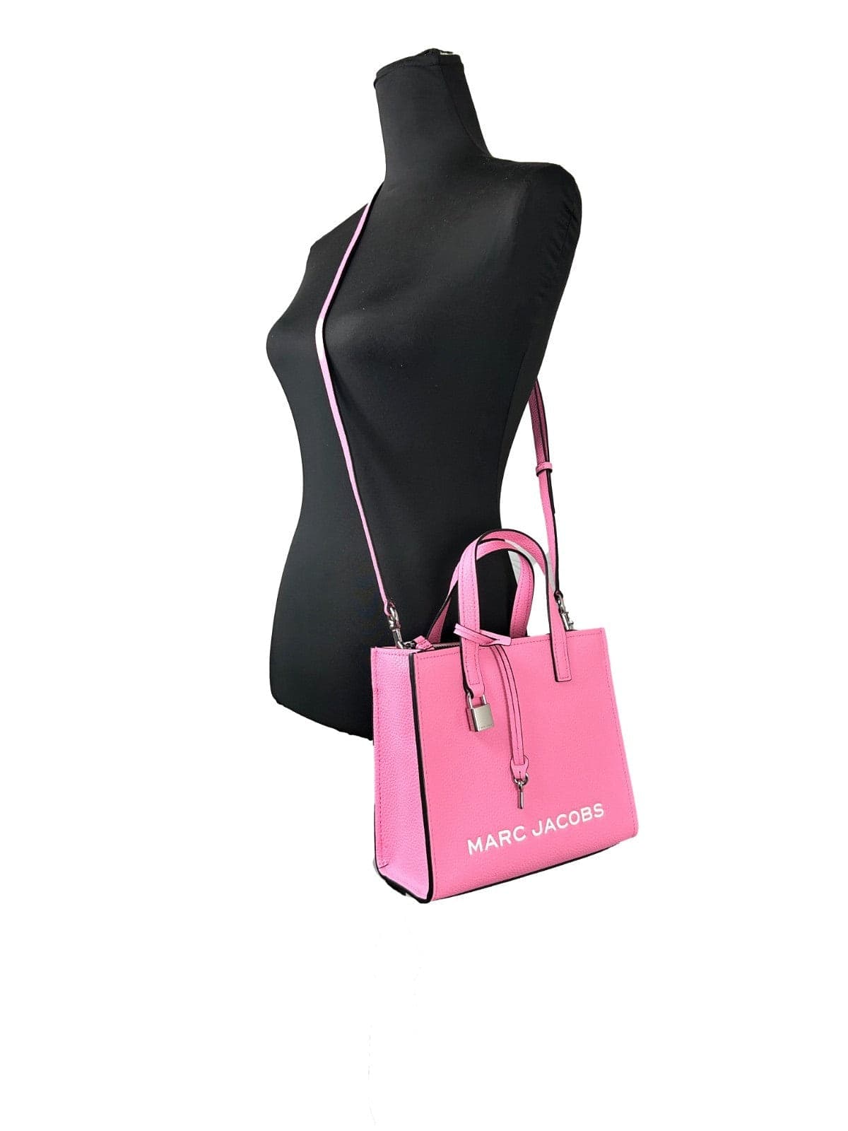 Marc Jacobs Mini Grind Pink Leather Crossbody Bag Purse - 4
