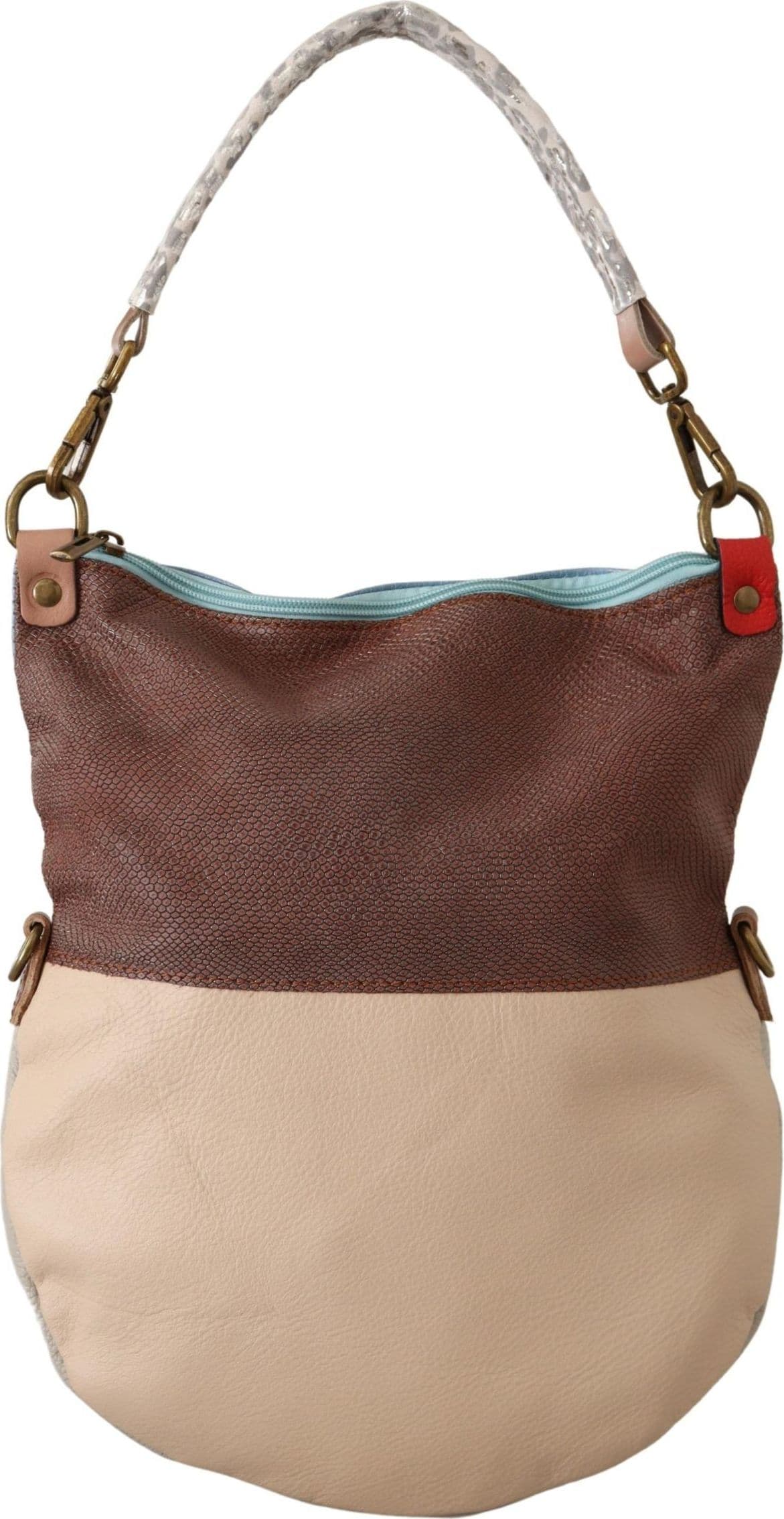 Multicolor Genuine Leather Shoulder Tote Women Handbag - 3