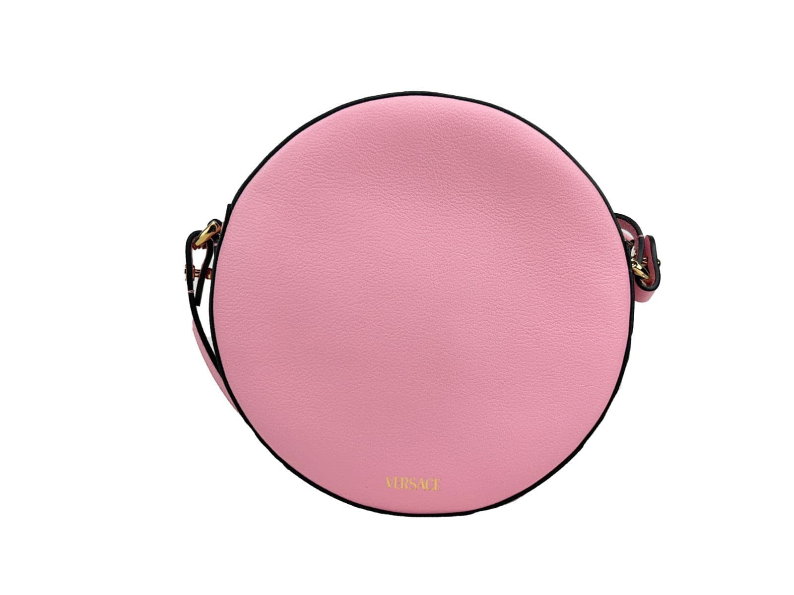 Versace Round Disco Leather Camera Case Crossbody Bag - 3