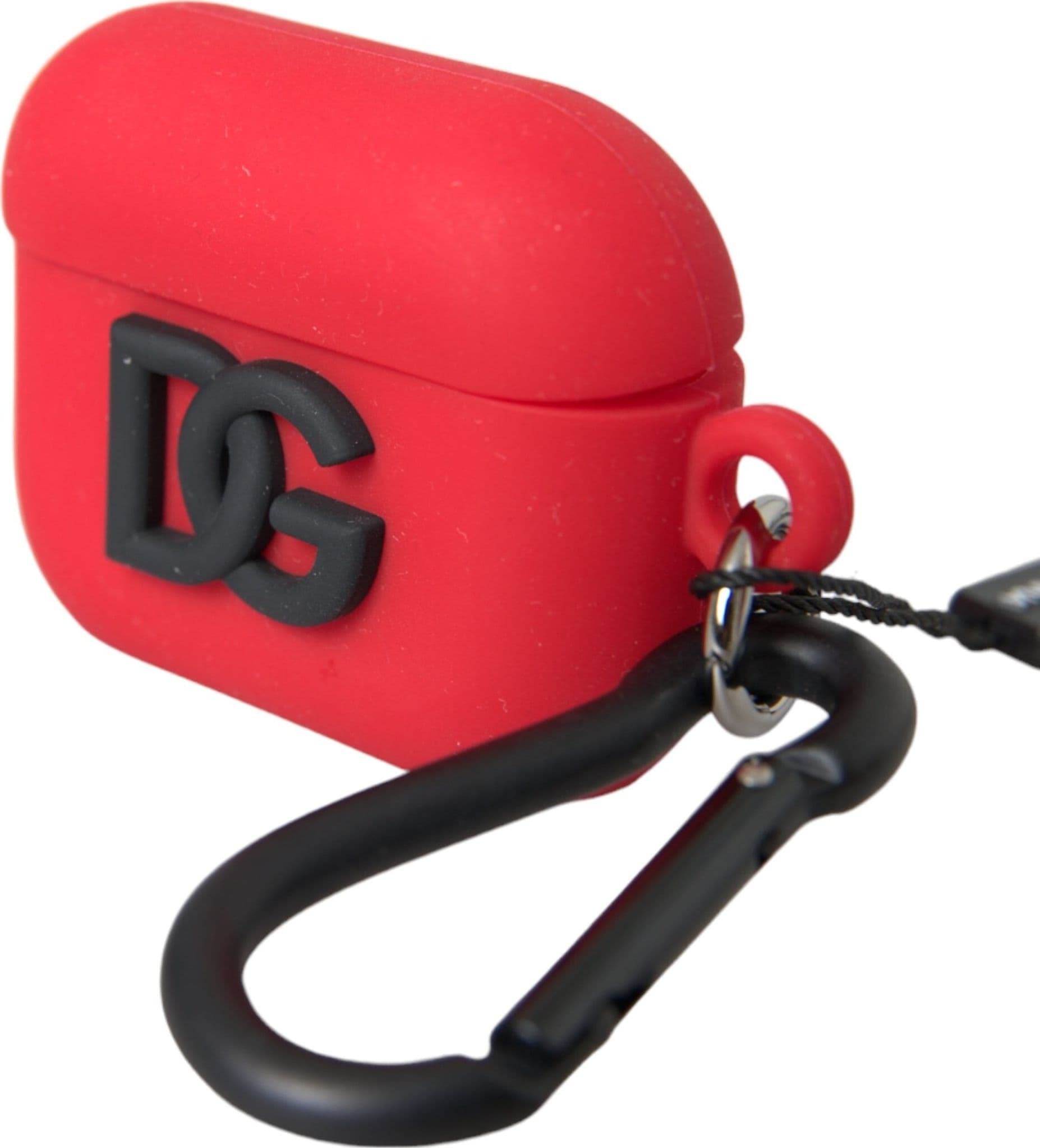 Red Silicone Rubber Logo Embossed Airpods Case - 2