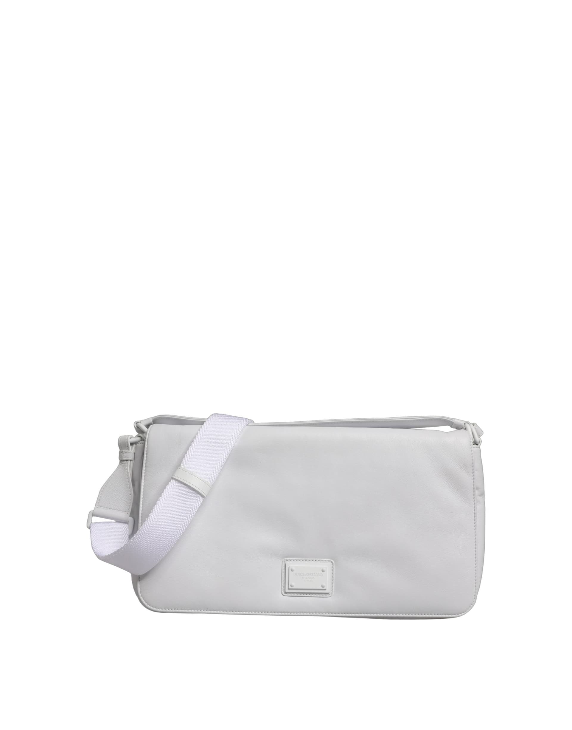 White Logo Plaque Crossbody Shoulder Borse Women Bag - 4