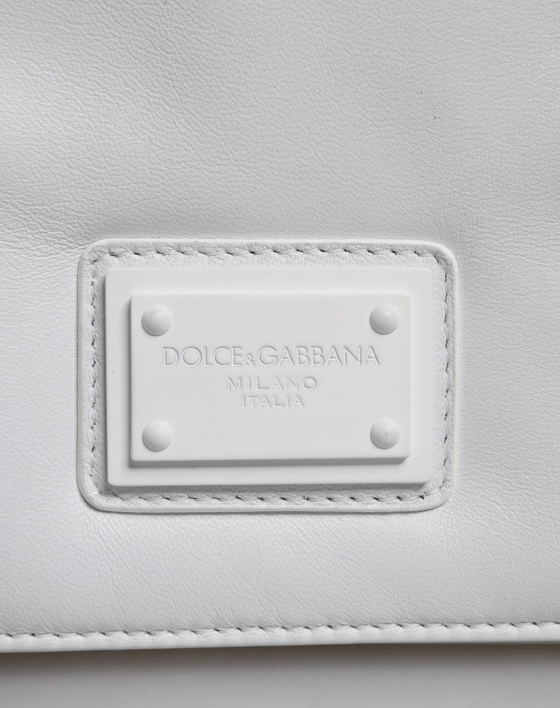 White Logo Plaque Crossbody Shoulder Borse Women Bag - 5