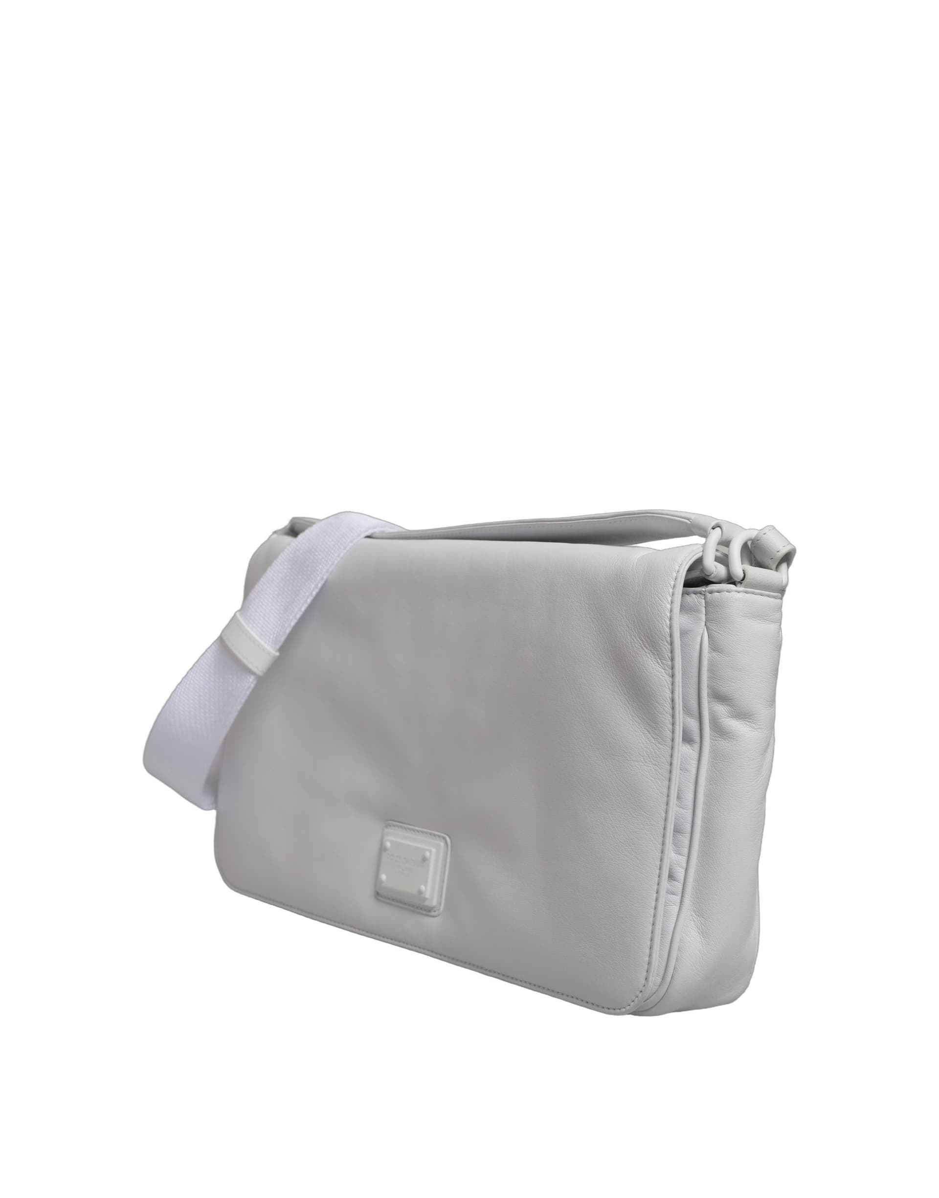 White Logo Plaque Crossbody Shoulder Borse Women Bag - 6