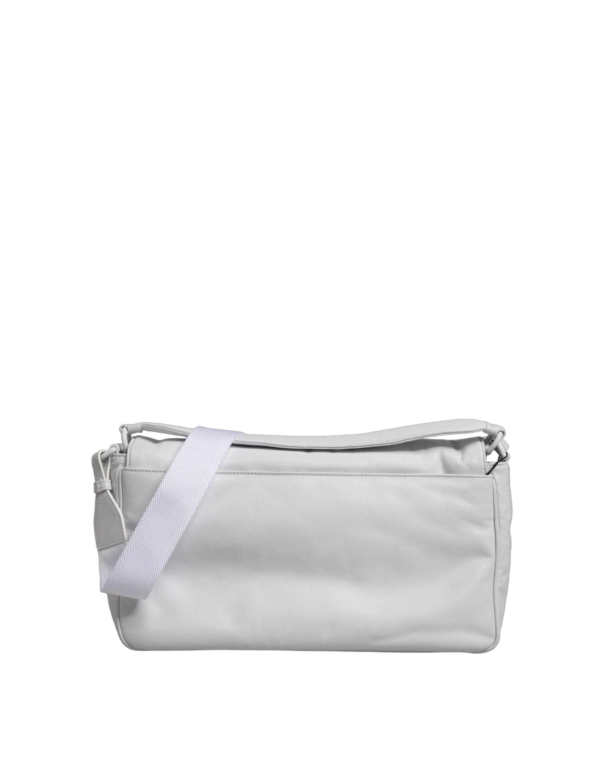 White Logo Plaque Crossbody Shoulder Borse Women Bag - 7