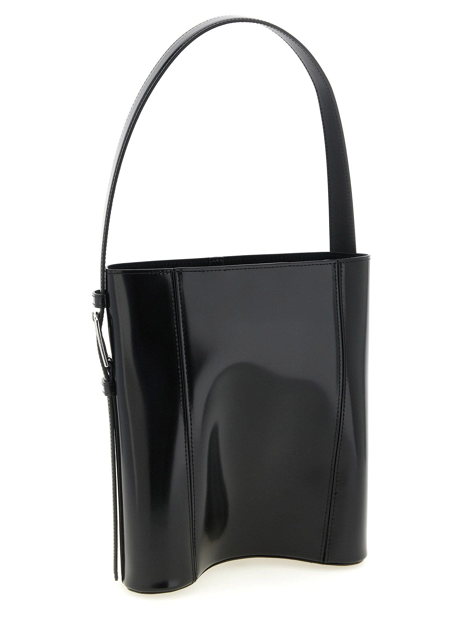 Black Cowhide Shoulder Bag - 2
