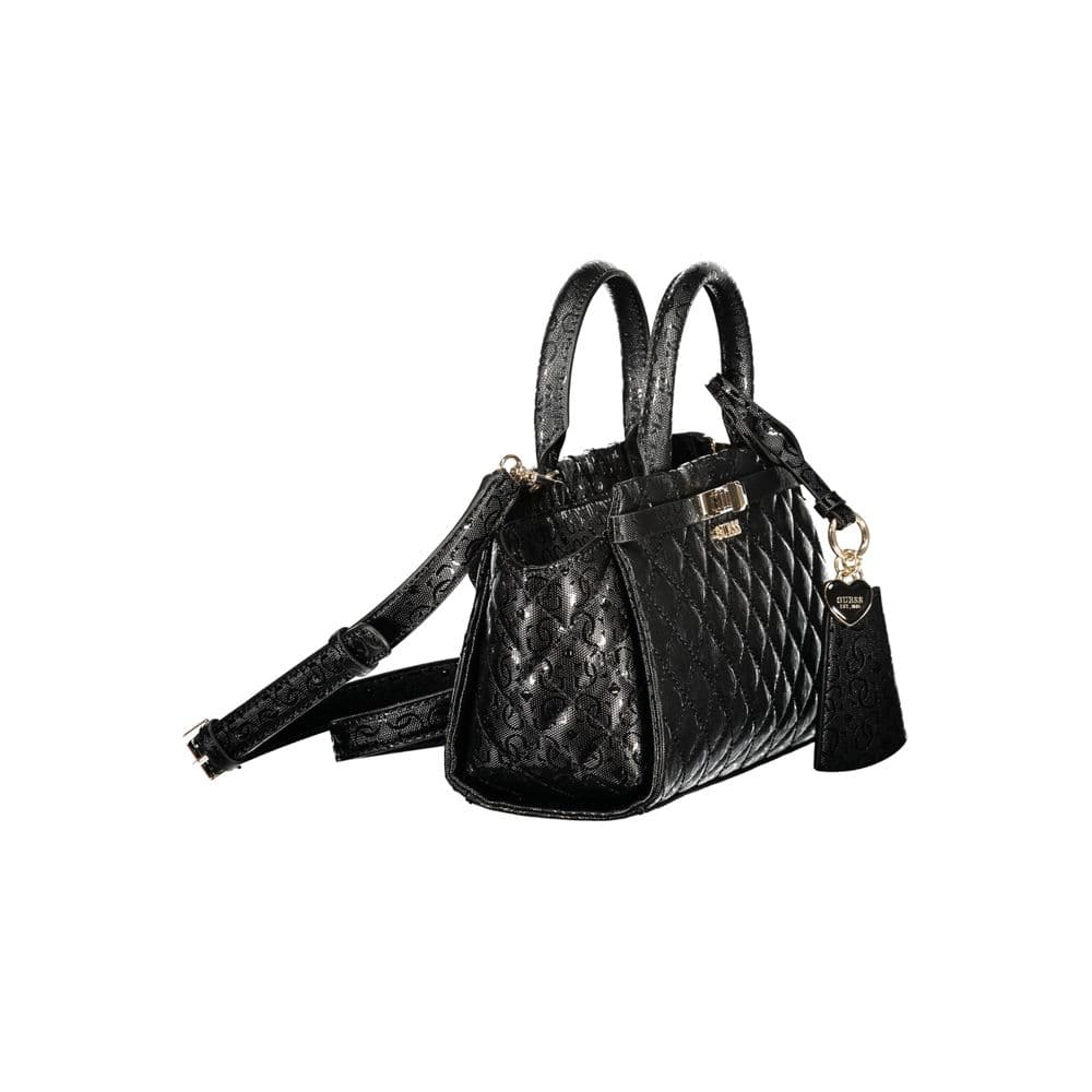 Black Polyurethane Women Handbag - 3