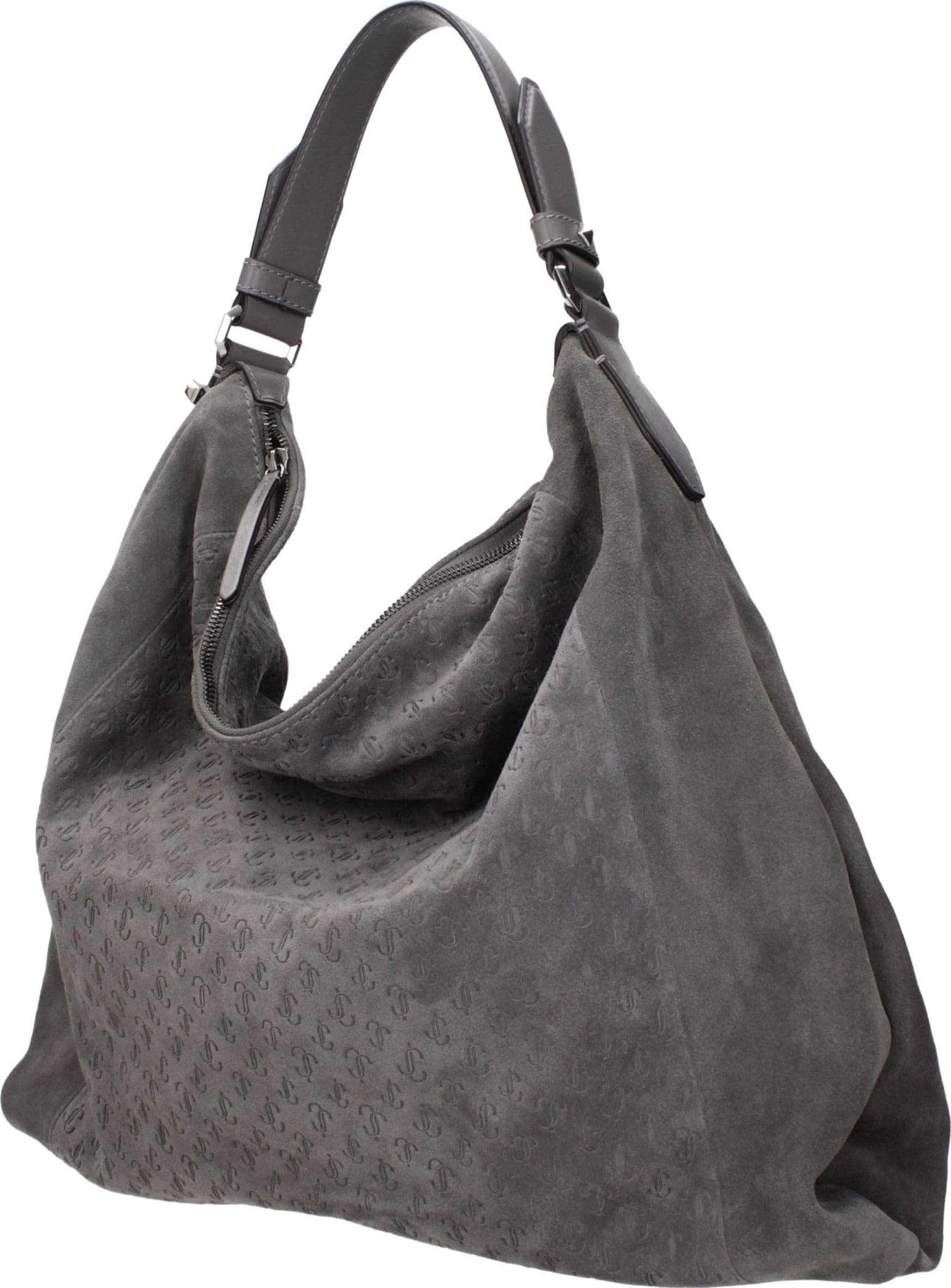 Gray Leather Shoulder Bag - 2