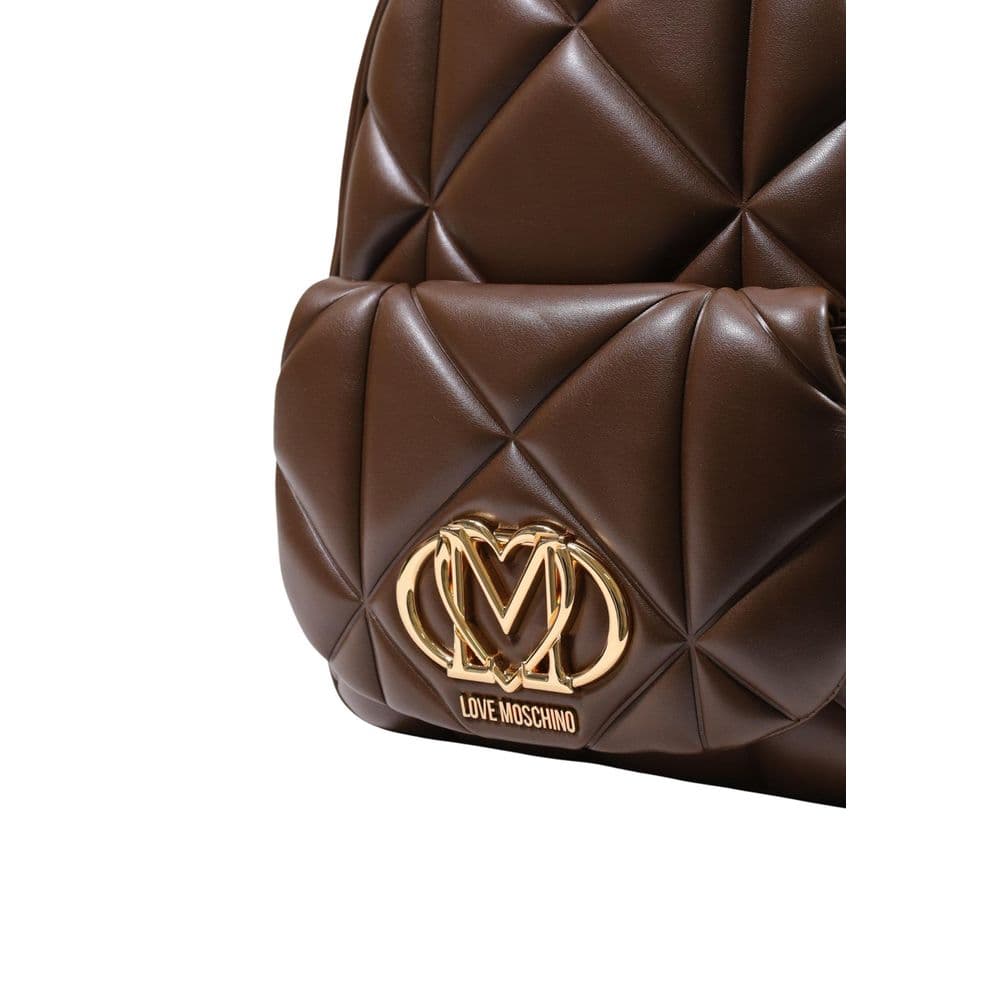 Brown Polyethylene Backpack - 2