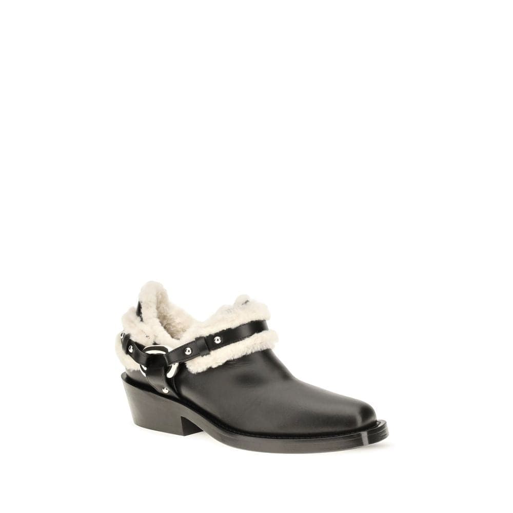 Black Calf Leather Bos Taurus Ankle Boots - 2