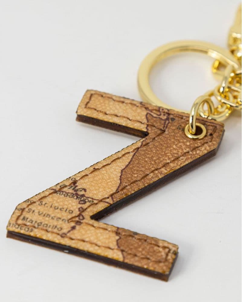 Beige Leather Keychain - 3