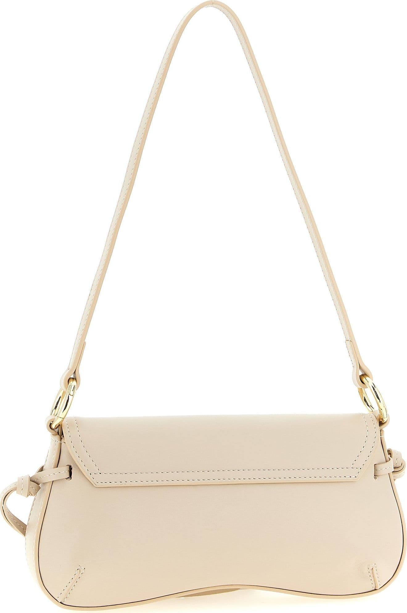 White Leather Shoulder Bag - 2