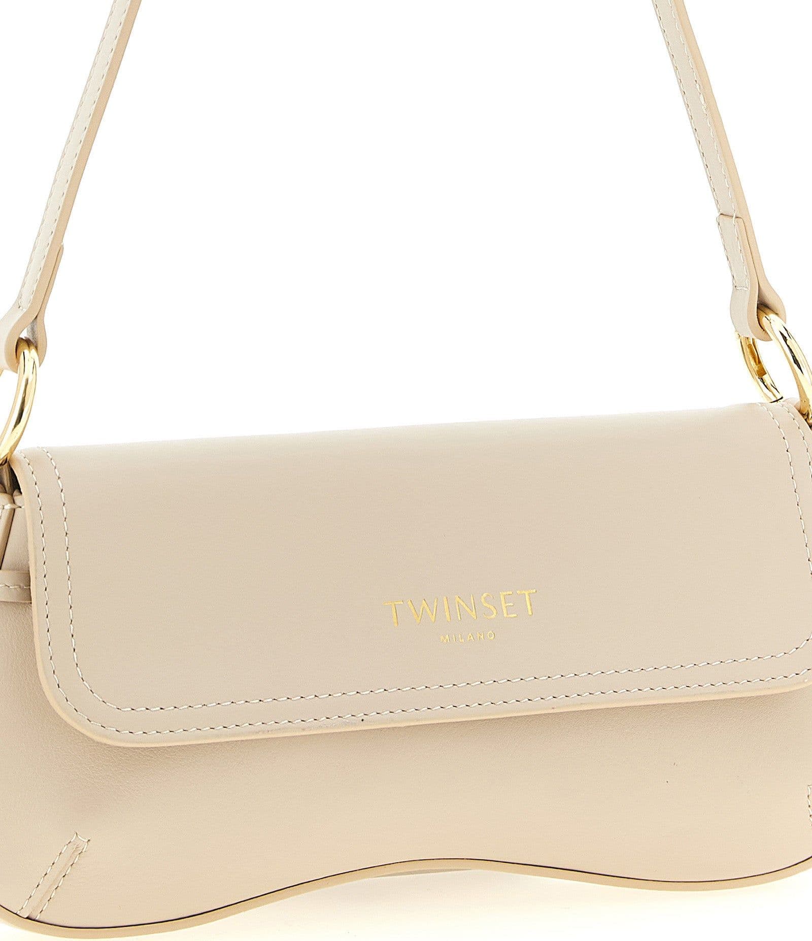 White Leather Shoulder Bag - 3