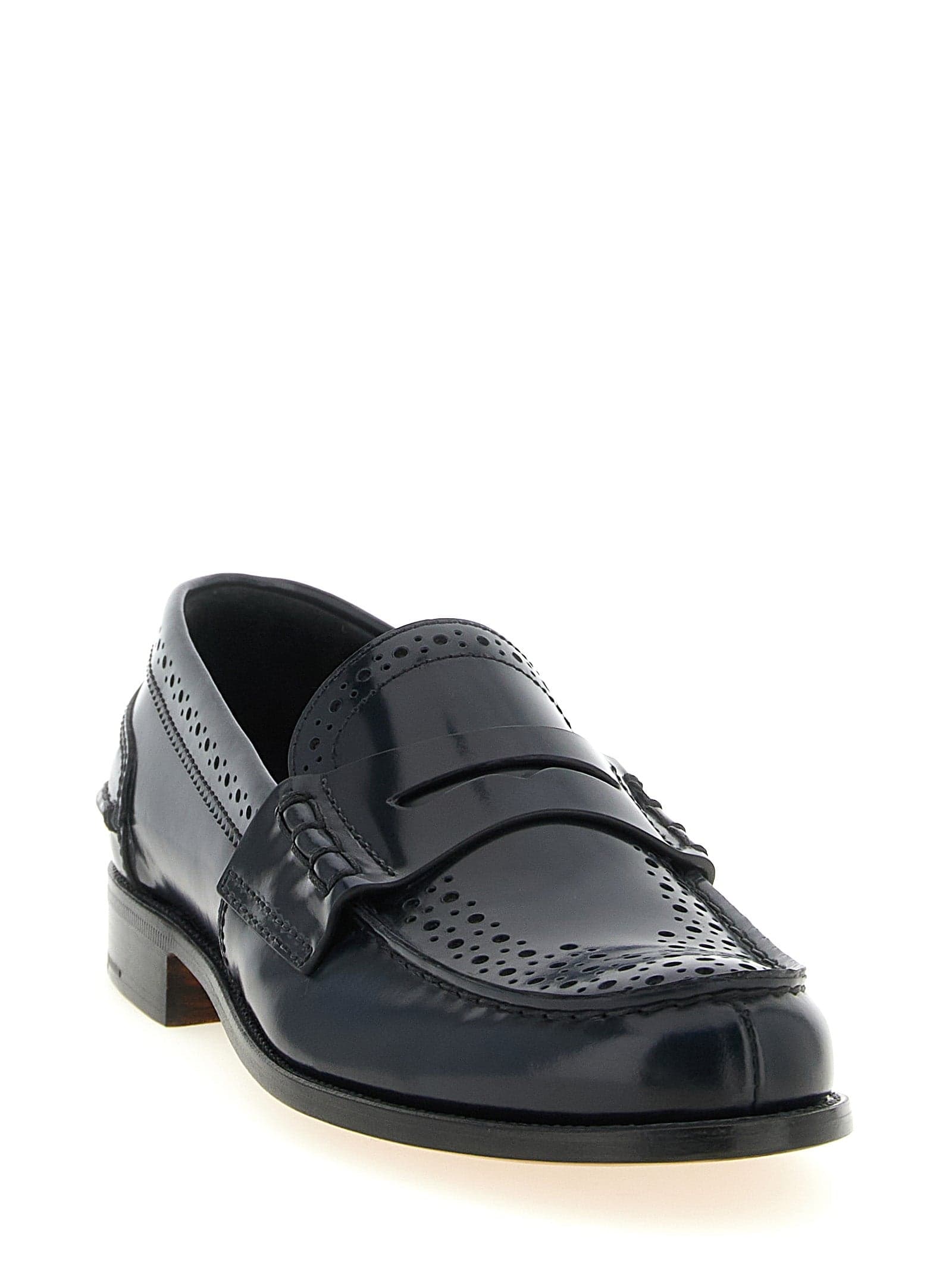 Blue Calfskin Slip-On Loafers - 2
