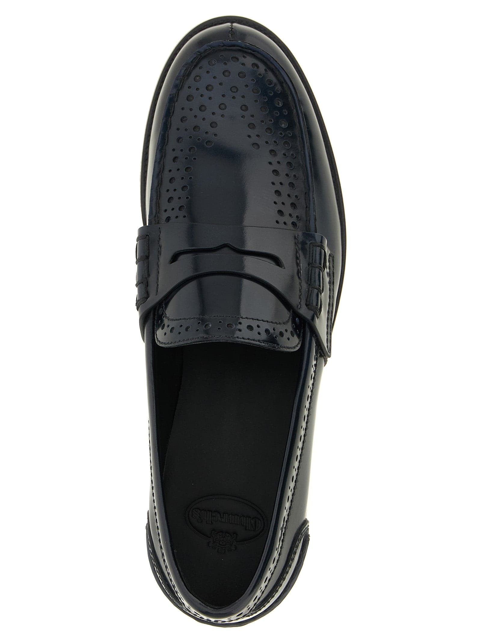 Blue Calfskin Slip-On Loafers - 4