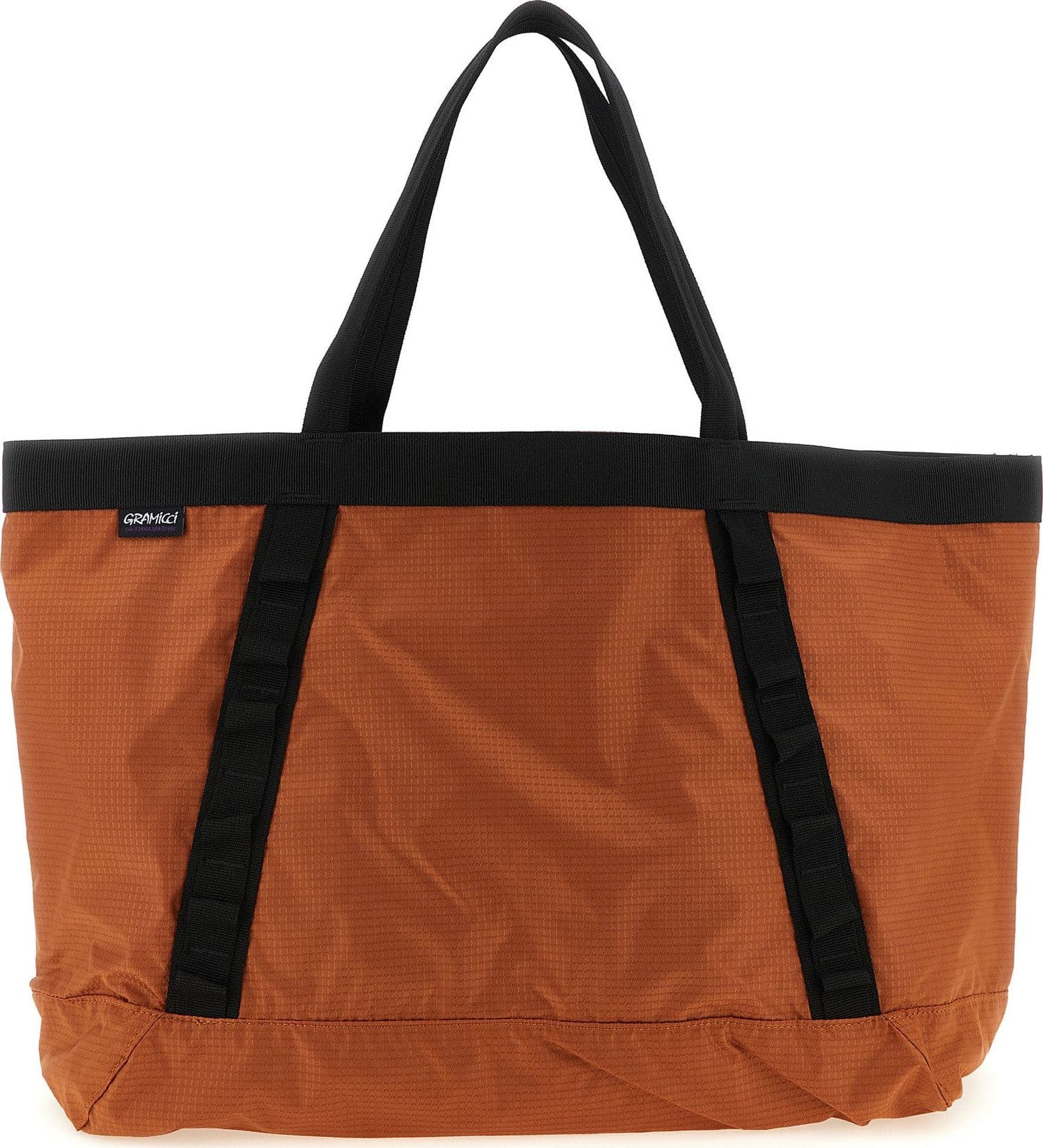 Orange Nylon Tote Bag