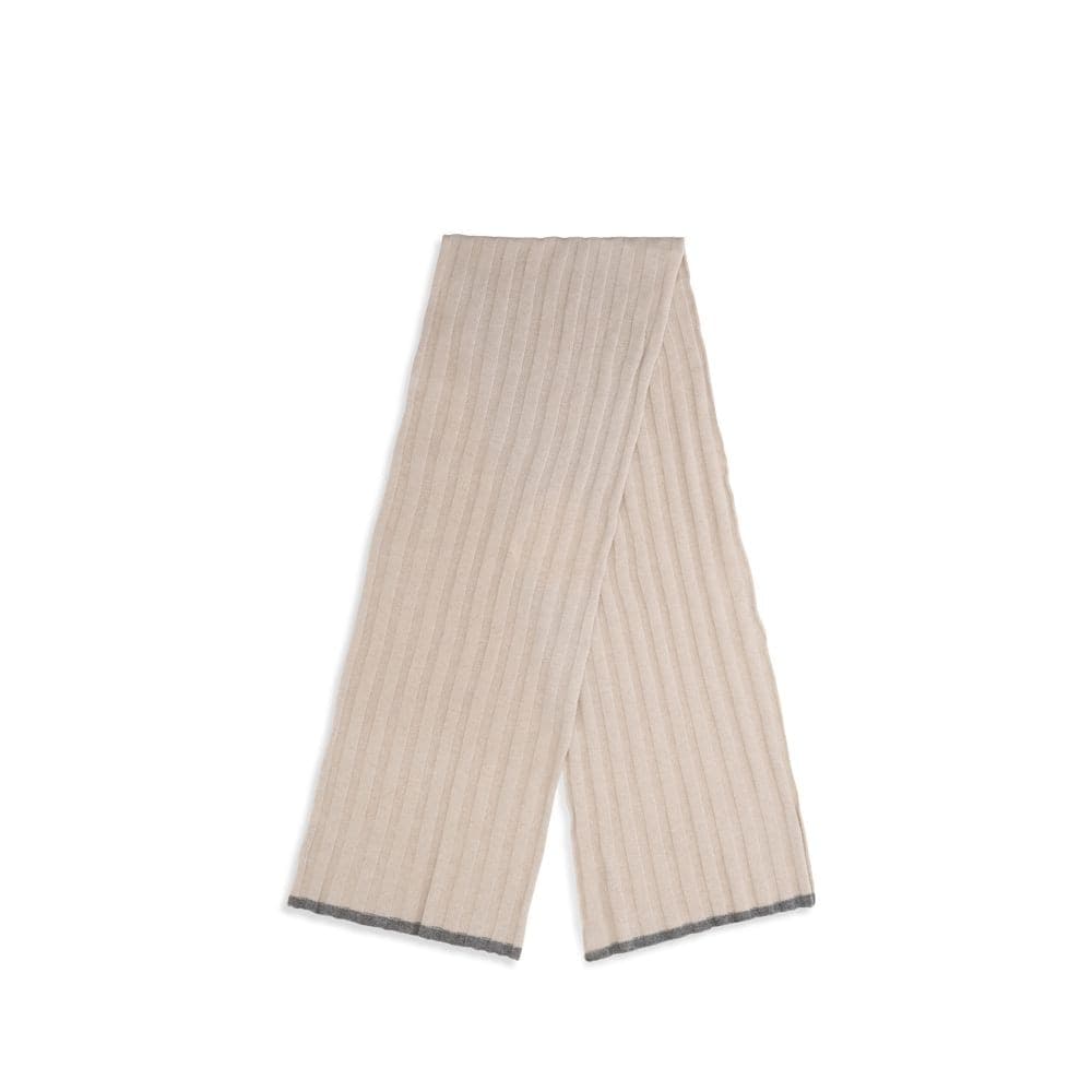 Beige Cashmere Scarf - 2