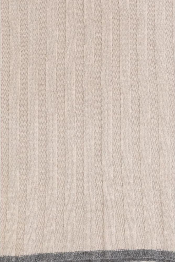 Beige Cashmere Scarf - 3