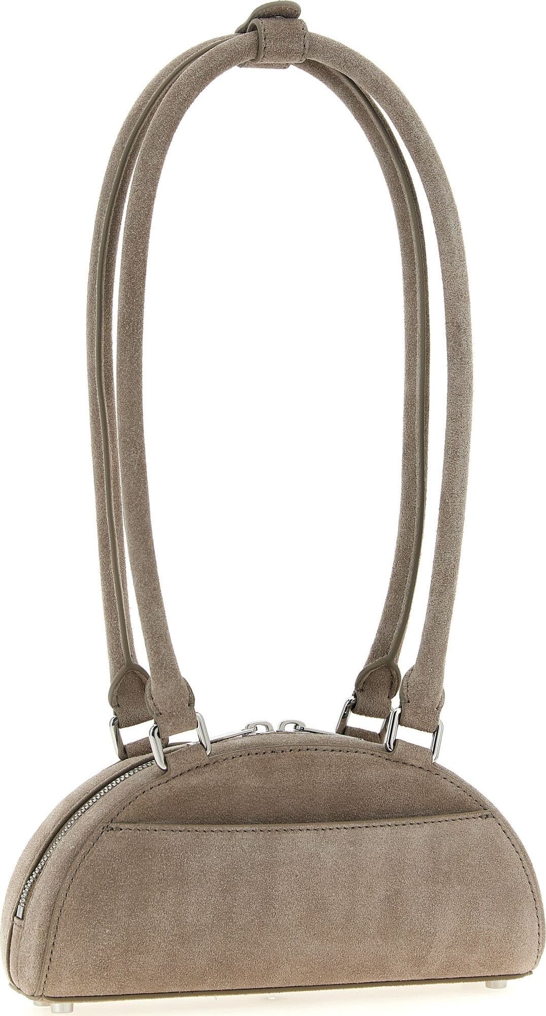 Gray Lamb Leather Shoulder Bag - 2