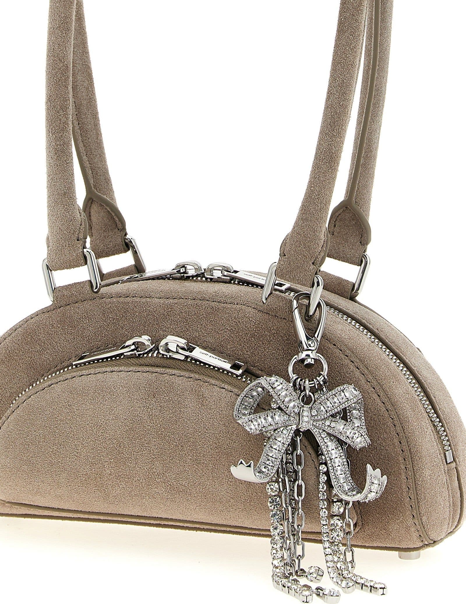 Gray Lamb Leather Shoulder Bag - 3